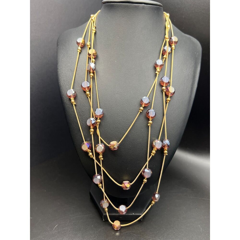 Purple Multi-strand Necklace